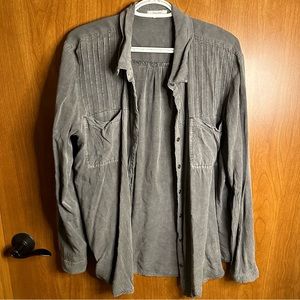 Maurices gray button up top, size XXL